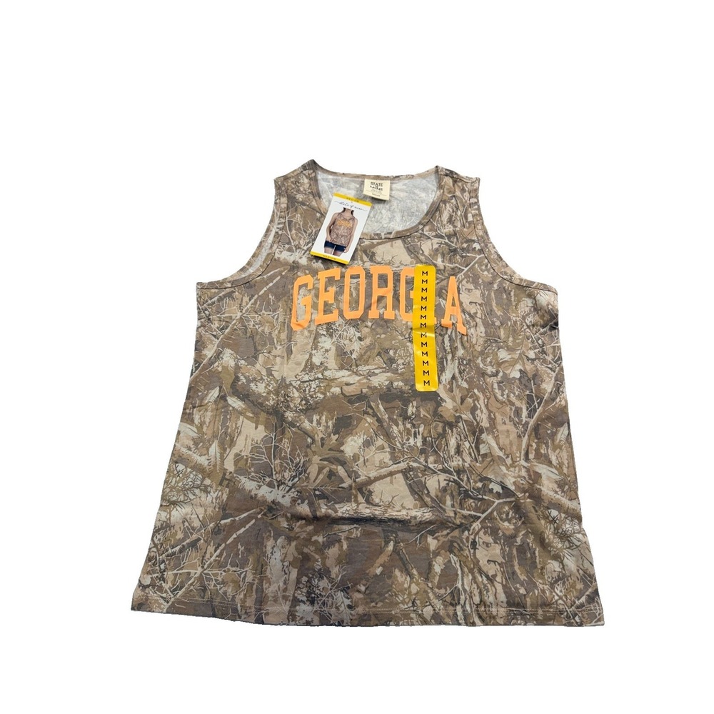 State of Mine Women's Georgia Camo Tank Top Cotton Sleeveless Medium NWT